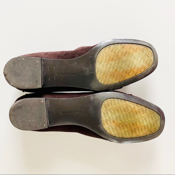 Sz 9.5 Calvin Klein suede loafers - Picture 2 of 4